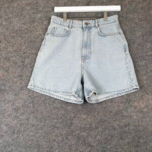Zara High-Waisted Mom Fit Bermuda Denim Shorts Size 6